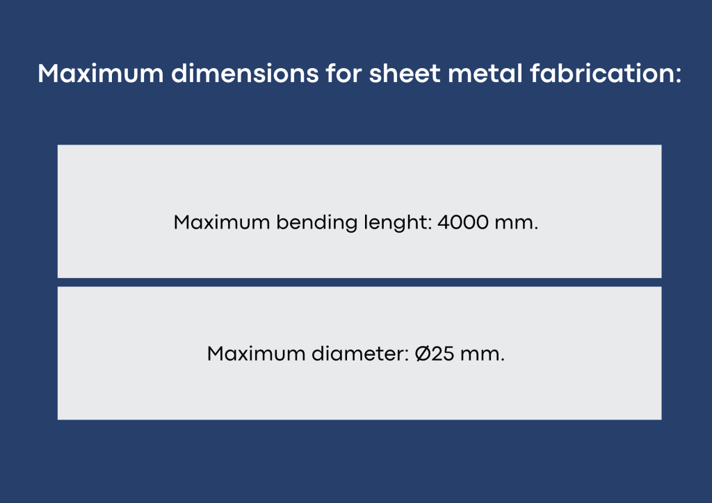 Sheet metal fabrication dimensions and tolerances